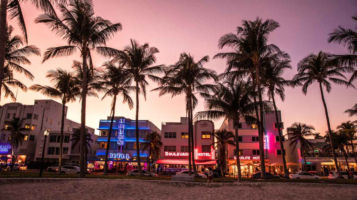 Miami Florida Ocean Drive in Miami Beach Florida